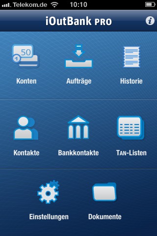 App iOutBank Pro in Version 2.7