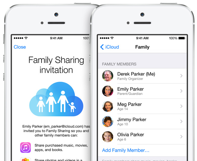 iOS 8 Familie Medien teilen