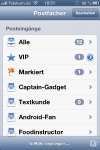 Mail iOS 6